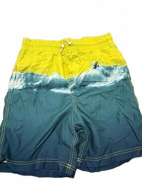 Old Navy Boys Swim Trunks Yellow Blue Size XXL